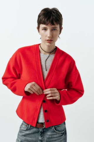 Zara + Fitted Soft Cardigan