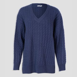 Unsubscribed + Cashmere Cable V Neck Pullover