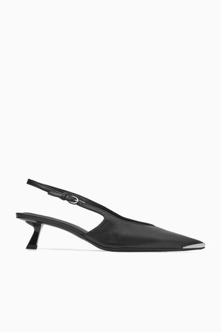COS + Pointed Slingback Kitten Pumps