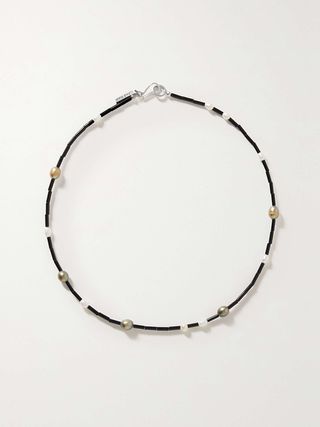 Sophie Buhai + Pearl Urchin 16-Inch Onyx, Pearl and Bead Necklace