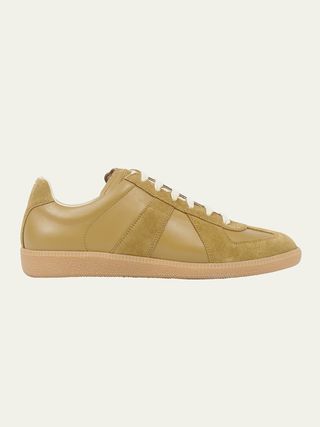 Maison Margiela + Replica Suede and Leather Sneakers