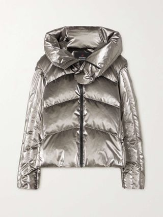 Perfect Moment + Orelle Hooded Metallic Quilted Down Ski Jacket