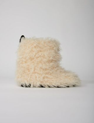 Maje + Ankle Boots in Fake Fur