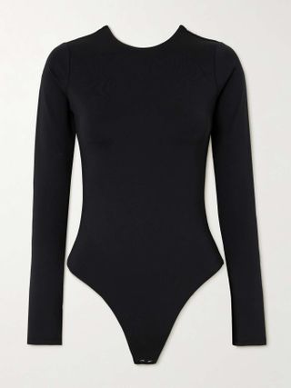 Good American + Scuba Stretch-Jersey Thong Bodysuit