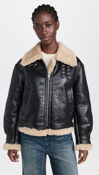 Re/Done + Shearling Jacket