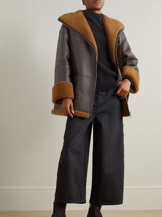 Toteme + Paneled Shearling Jacket