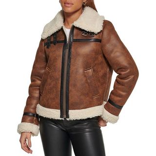 Levi's + Faux-Leather Sherpa-Lined Moto Jacket