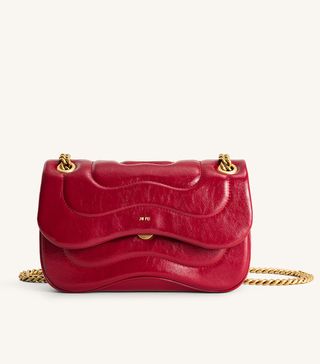 JW Pei + Tina Quilted Chain Crossbody in Claret