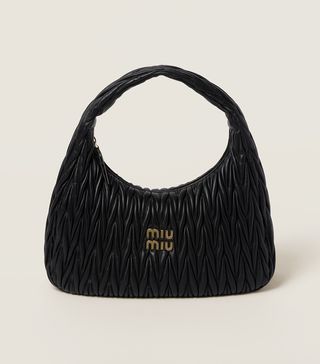 Miu Miu + Wander Matelassé Nappa Leather Hobo Bag