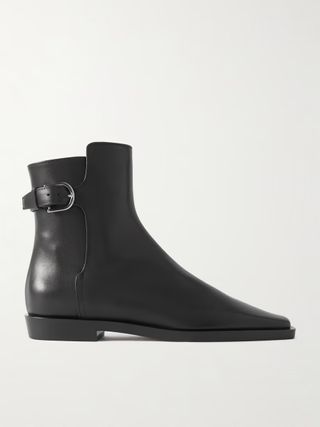 Toteme + Belted Leather Ankle Boots