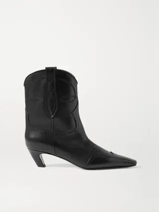Khaite + Dalls Leather Cowboy Boots