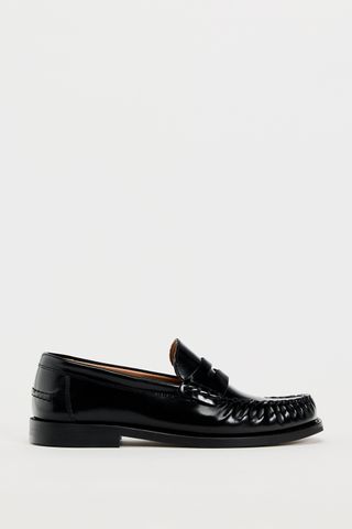 Zara + Flat Leather Loafer