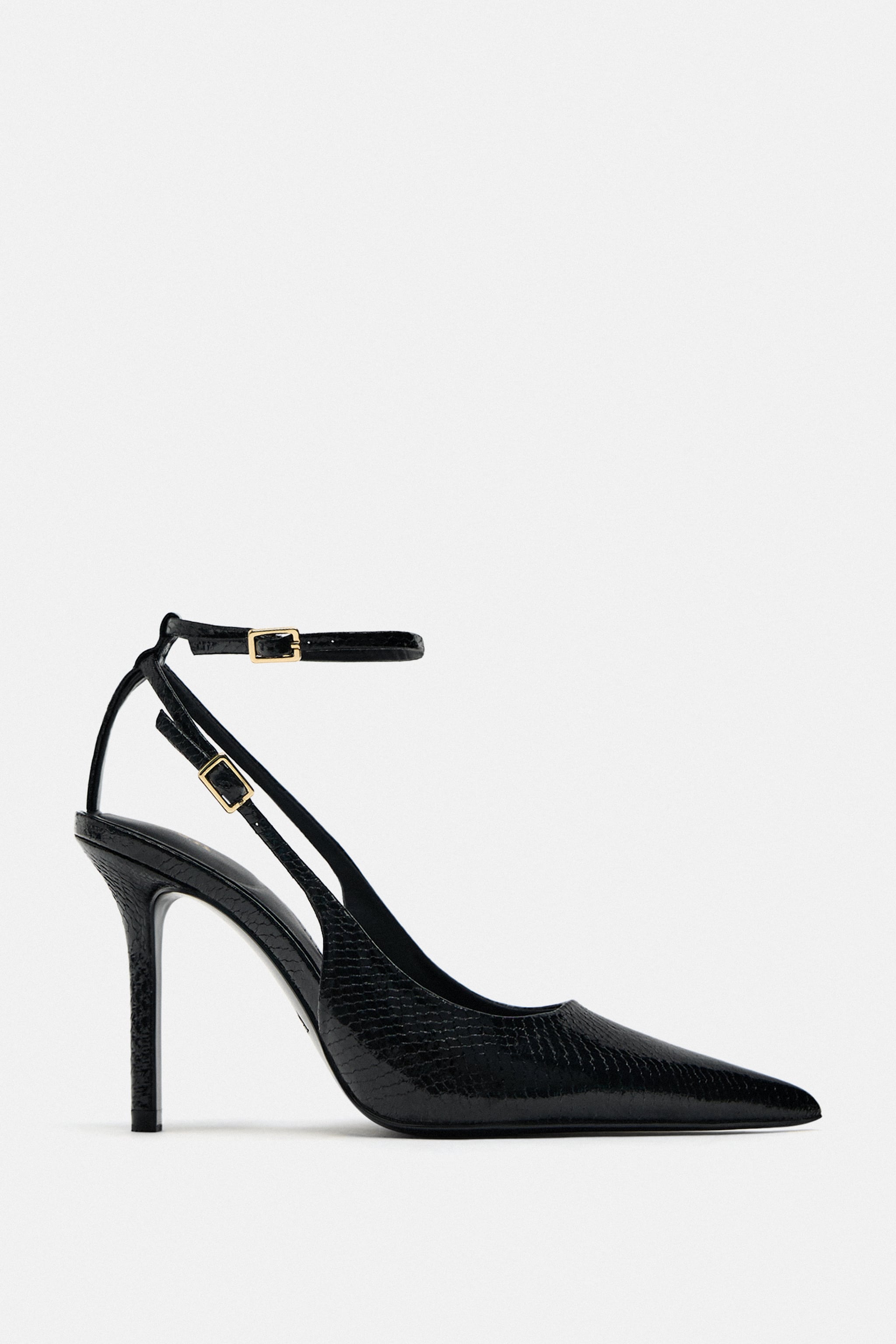 Zara + Animal Print Heeled Slingbacks