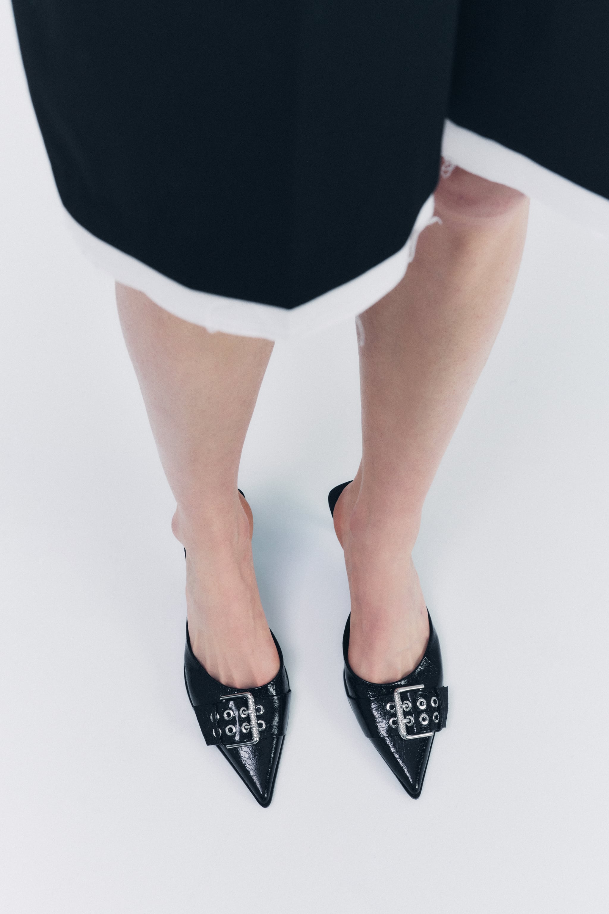 Zara + Heeled Mules with Buckle