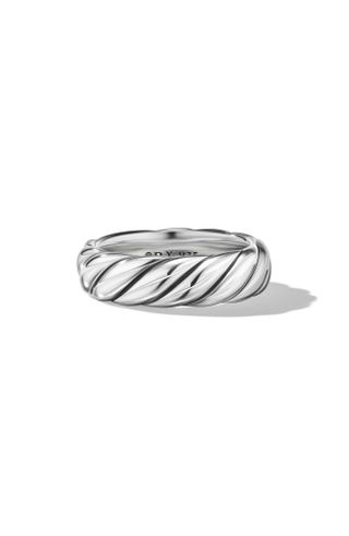 David Yurman + Sculpted Cable Band Ring in Sterling Silver