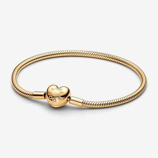 Pandora + Pandora Moments Heart Clasp Snake Chain Bracelet