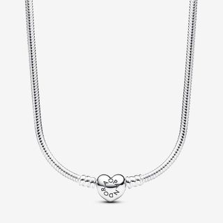 Pandora + Pandora Moments Heart Clasp Snake Chain Necklace