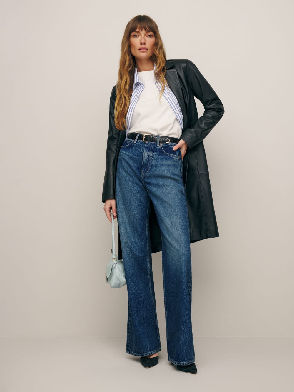 Reformation + Cary High Upward thrust Slouchy Wide Leg Jeans