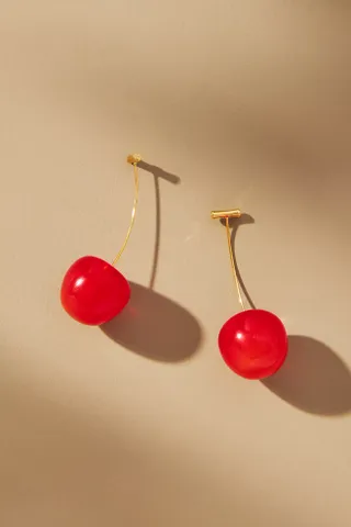 Anthropologie + Cherry Drop Earrings