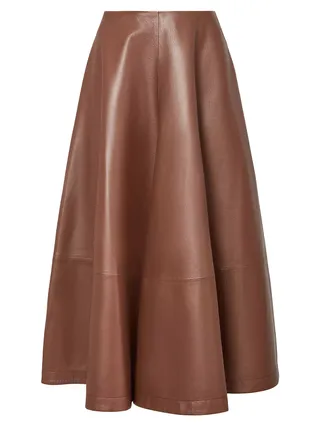 Altuzarra + Varda Leather Circle Skirt