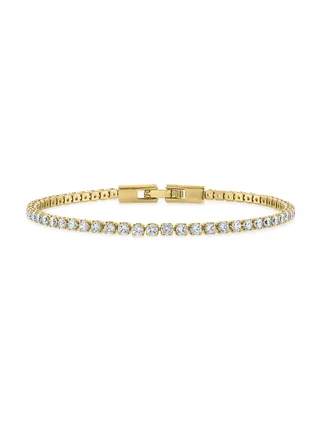 Alexa Leigh + Lucy 14K-Gold-Filled and Cubic Zirconia Tennis Bracelet