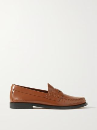 Burberry + Rupert Leather Penny Loafers