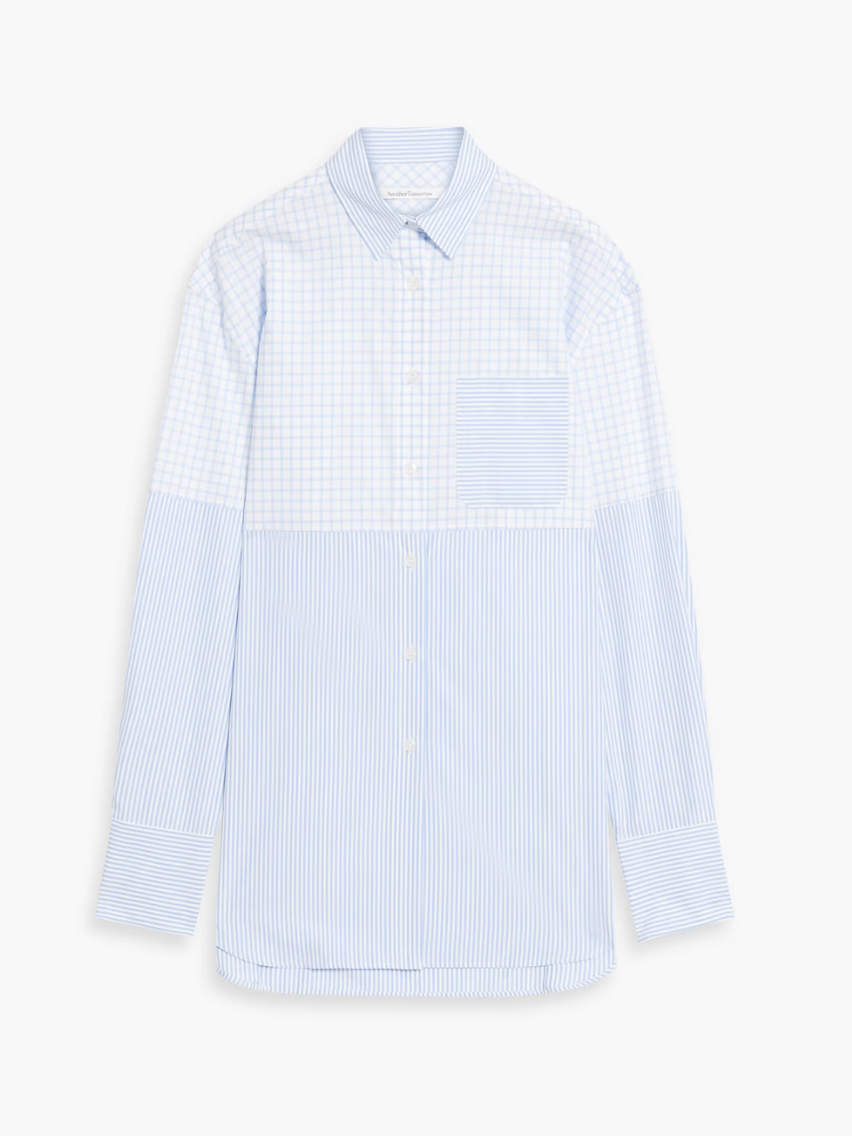 Every other The following day to come + Checked Striped Cotton-Poplin Shirt