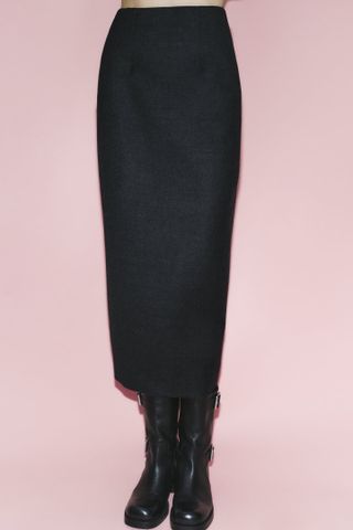 Zara + Wool Pencil Skirt