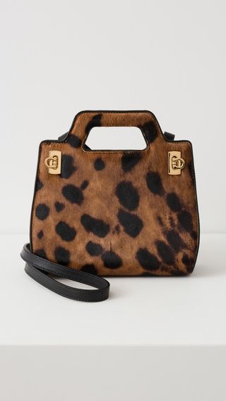 Ferragamo + Wanda Pony Leopard Shoulder Bag