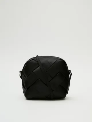 Massimo Dutti + Woven Nappa Leather Crossbody Bag