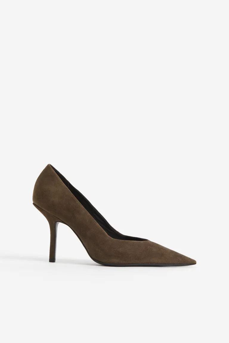 H&M + Suede Court Shoes