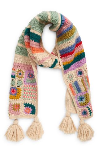 French Knot + Woodstock Crochet Wool Scarf