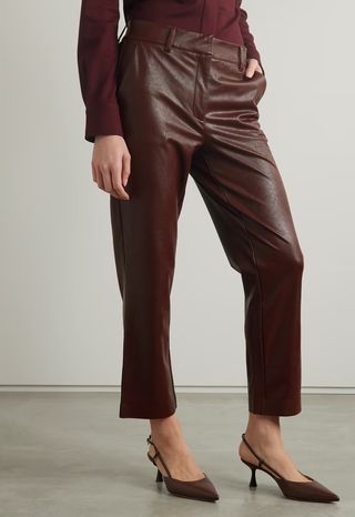 Commando + Cropped Faux Leather Straight-Leg Pants