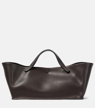 The Row + Idaho Large Leather Tote Bag in Brown
