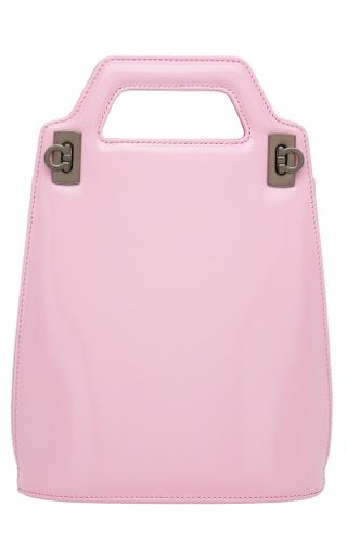 Ferragamo + Mini Wanda North/South Leather Top Handle Bag