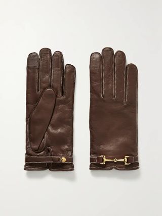 Agnelle + Embellished Leather Gloves