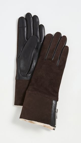 Carolina Amato + Trisha in Dark Brown Gloves