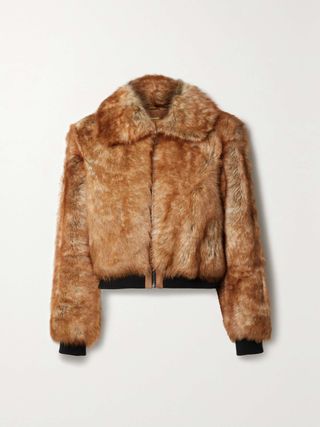 Dodo Bar or + Din Leather-Trimmed Shearling Jacket