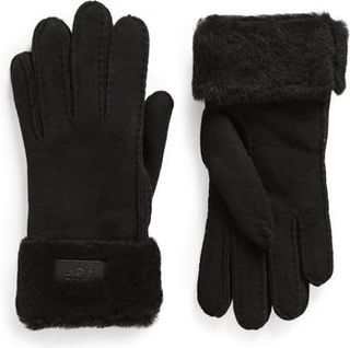 UGG + Genuine Shearling Turn Cuff Gloves