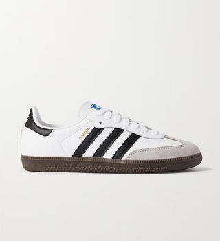 Adidas Originals + Samba OG Leather and Suede Sneakers
