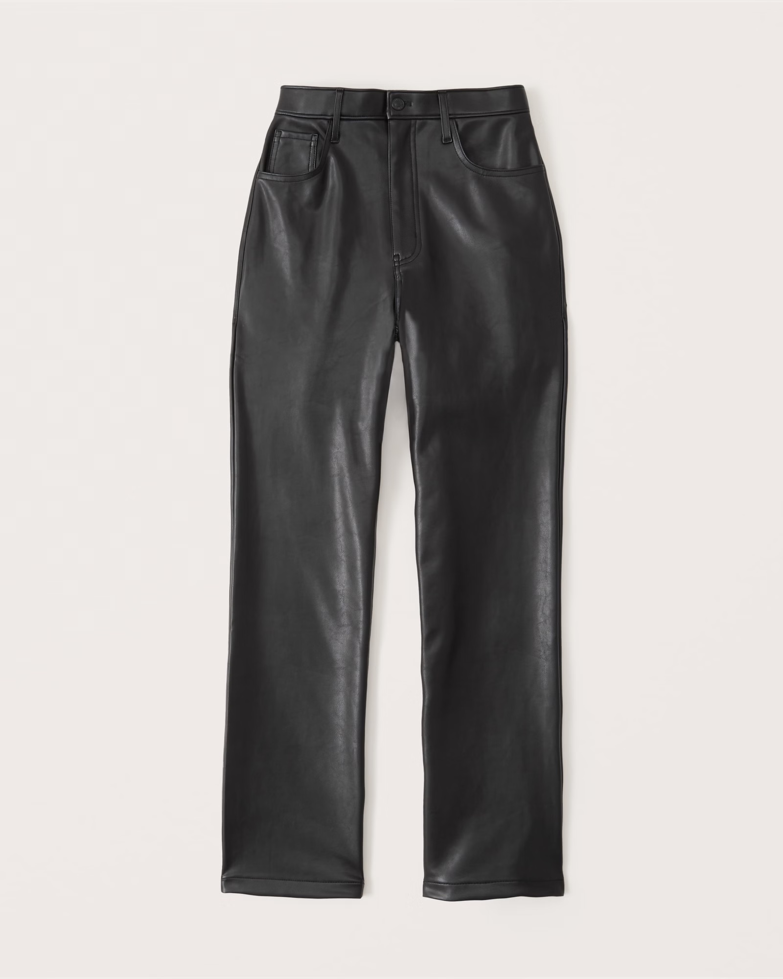 Abercrombie & Fitch + Curve Like Vegan Leather-based fully 90s Straight Pant