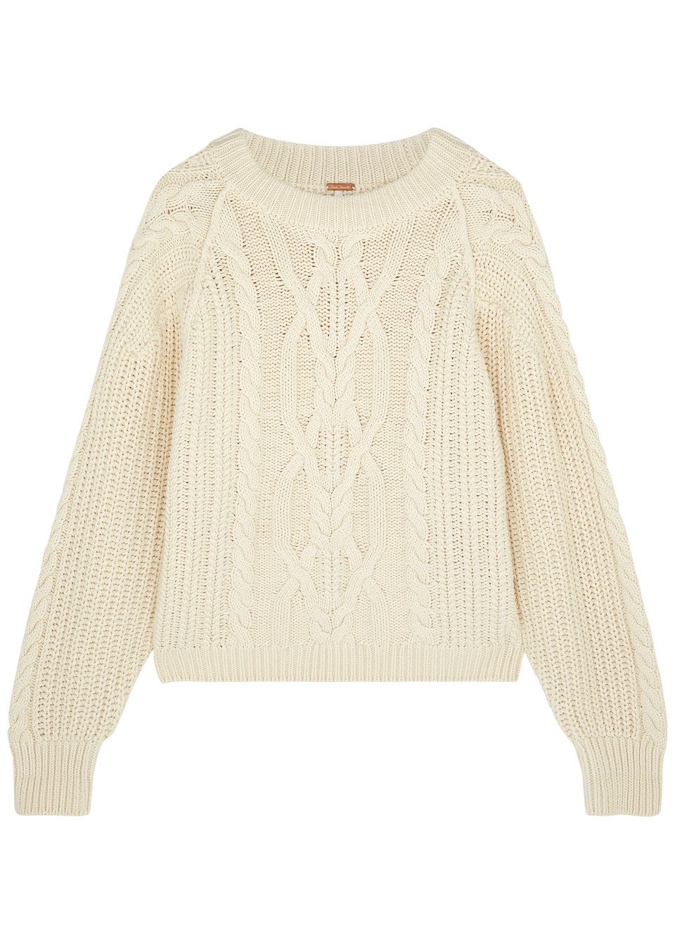 Free Folks + Frankie Cable-Knit Cotton Jumper