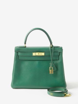 Matches X Sellier + Pre-Loved Vintage Hermès Kelly 28cm Handbag