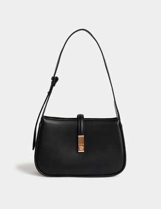 M&S Collection + Lock Detail Shoulder Bag