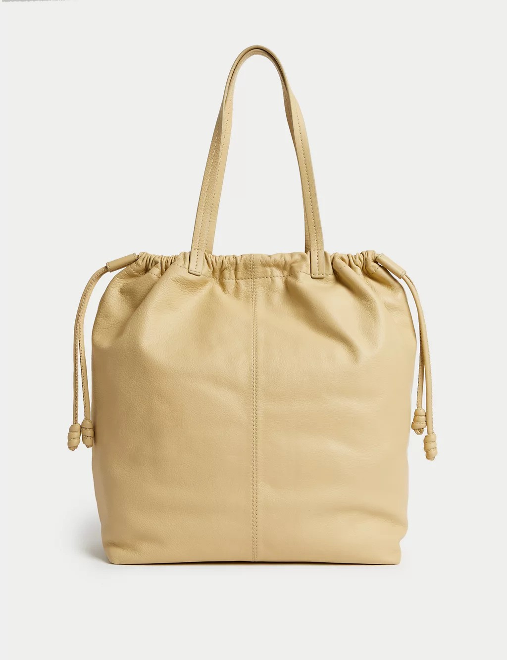 M&S Sequence + Leather-based mostly Drawstring Tote Glean