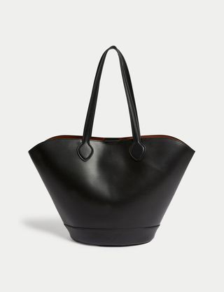 M&S Collection + Faux Leather Tote Bag