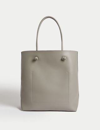M&S Collection + Faux Leather Tote Bag