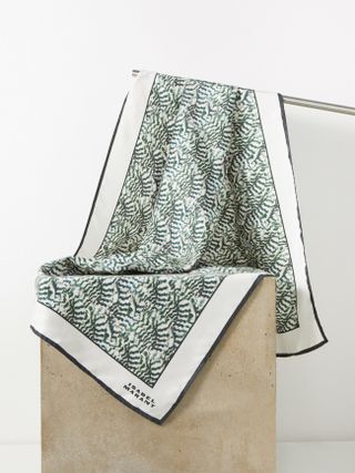 Isabel Marant + Scarfili Abstract-Print Silk-Twill Scarf