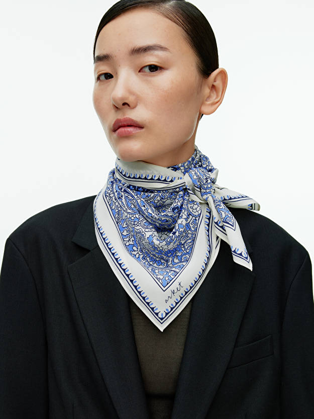 Arket + Printed Silk Scarf