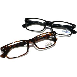 V.W.E. + Casual Fashion Horned Rim Rectangular Frame Clear Lens Eye Glasses